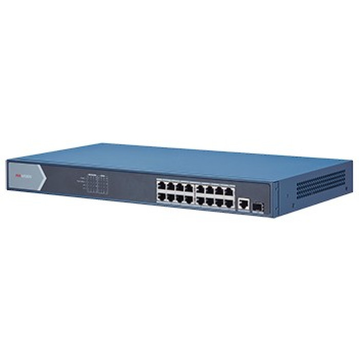 16-портовий гігабітний некерований PoE Hikvision DS-3E0518P-E