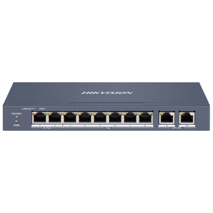 Комутатор 10 портів керований Hikvision DS-3E1310HP-EI