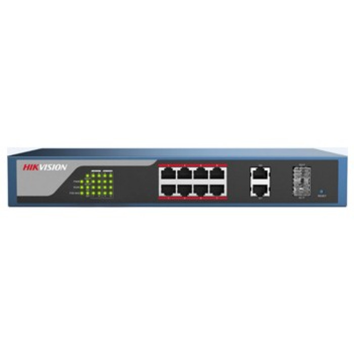 8-портовий керований POE комутатор Hikvision DS-3E1310P-E
