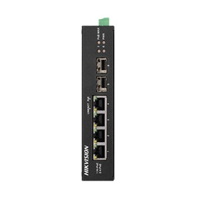 Комутатор 4 порти некерований Hikvision DS-3T0506HP-E/HS POE