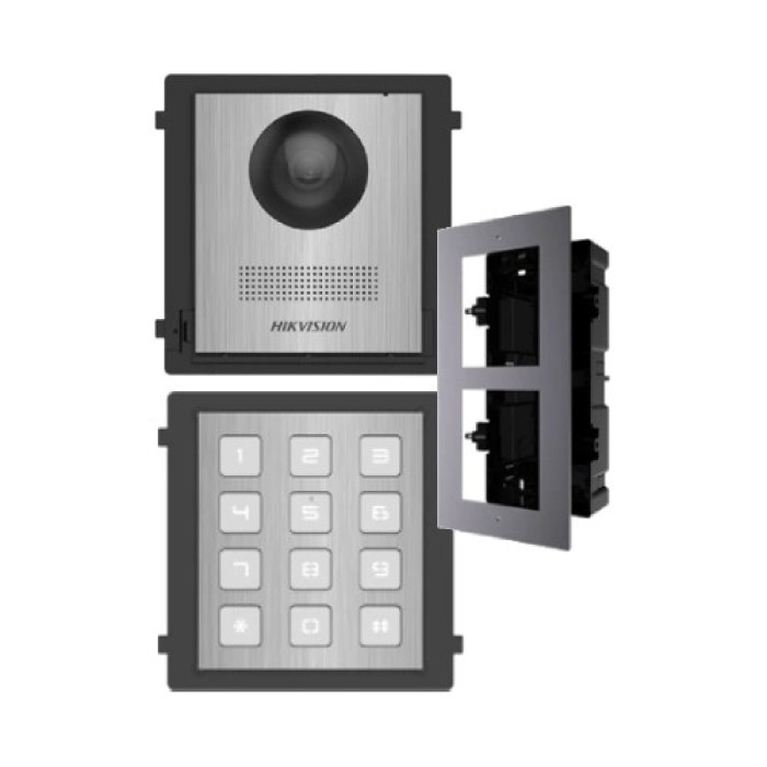 Комплект модулів Hikvision Hikvision DS-KD8003-IME1NS + DS-KD-ACF2/Plastic + DS-KD-KP/S