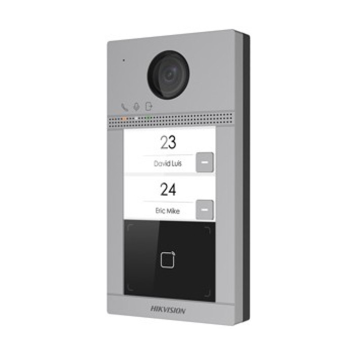 2 Мп IP виклична панель на 2 абонента c ІК підсвічуванням і Wi-Fi Hikvision DS-KV8213-WME1