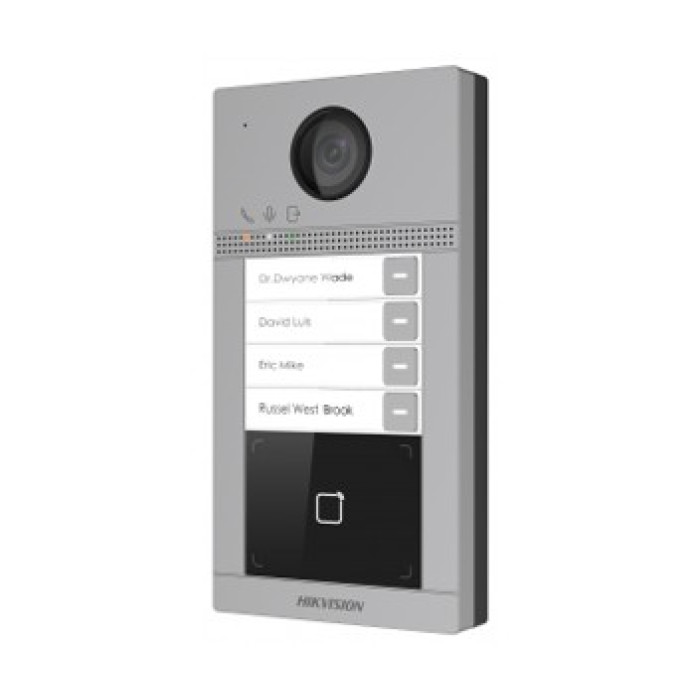 2 Мп IP виклична панель на 4 абонента c ІК підсвічуванням і Wi-Fi Hikvision DS-KV8413-WME1