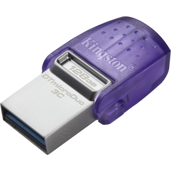 Накопичувач Kingston 128GB USB 3.2 Type-A Gen1 + Type-C DT microDuo 3C R200M