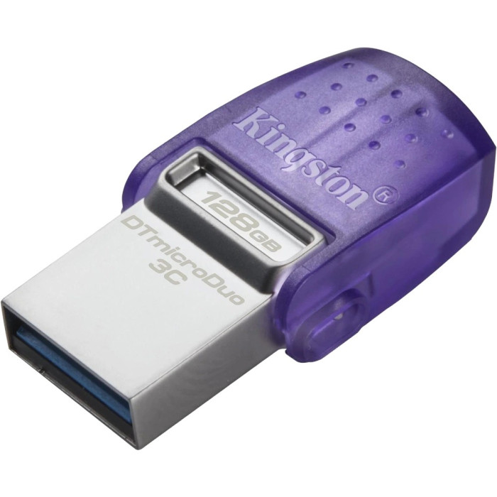 Накопичувач Kingston 128GB USB 3.2 Type-A Gen1 + Type-C DT microDuo 3C R200M