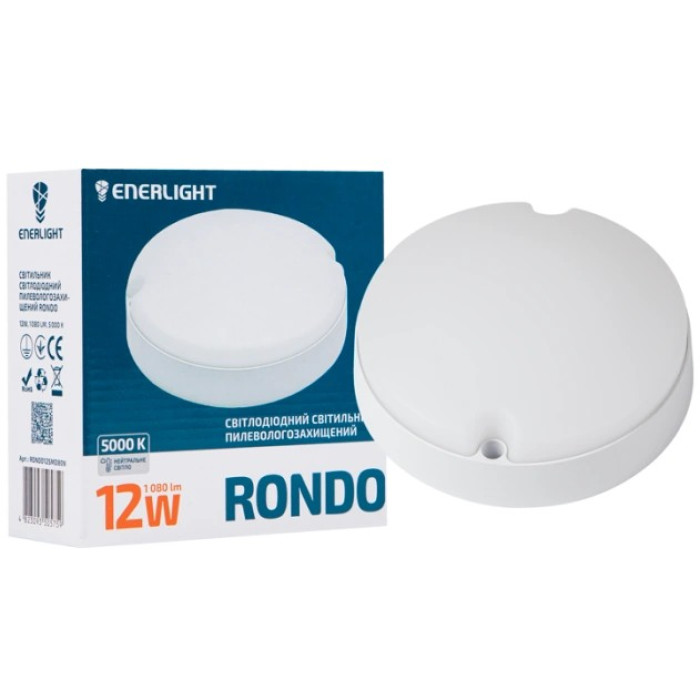 Світильник світлодіодний 12Вт 5000К IP65 ENERLIGHT RONDO