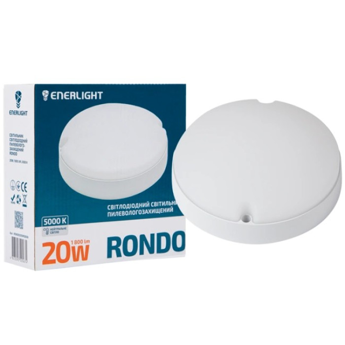 Світильник світлодіодний 20Вт 5000К IP65 ENERLIGHT RONDO