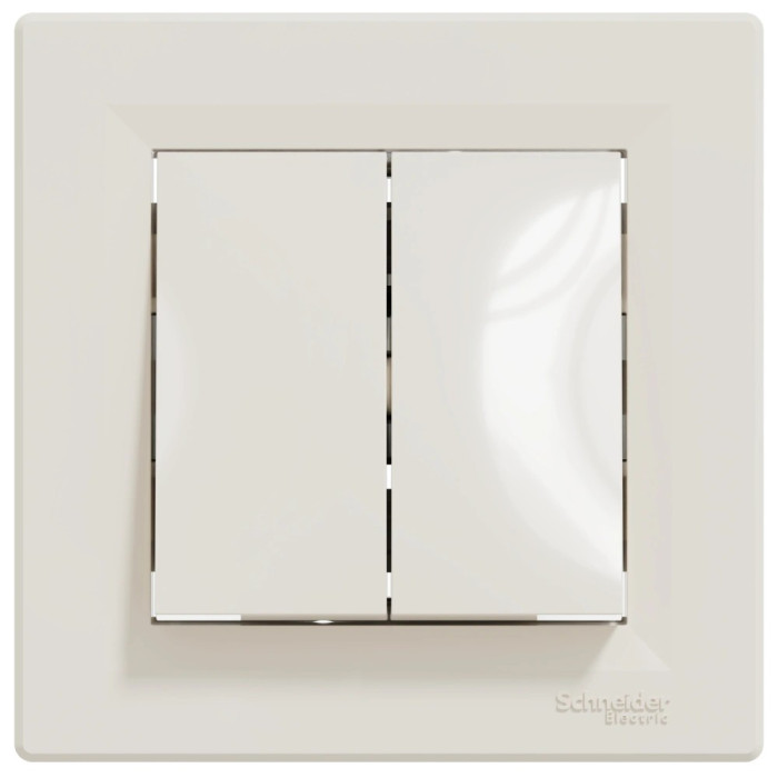 Вимикач двоклавішний самозатискний Schneider Electric Asfora EPH0300123