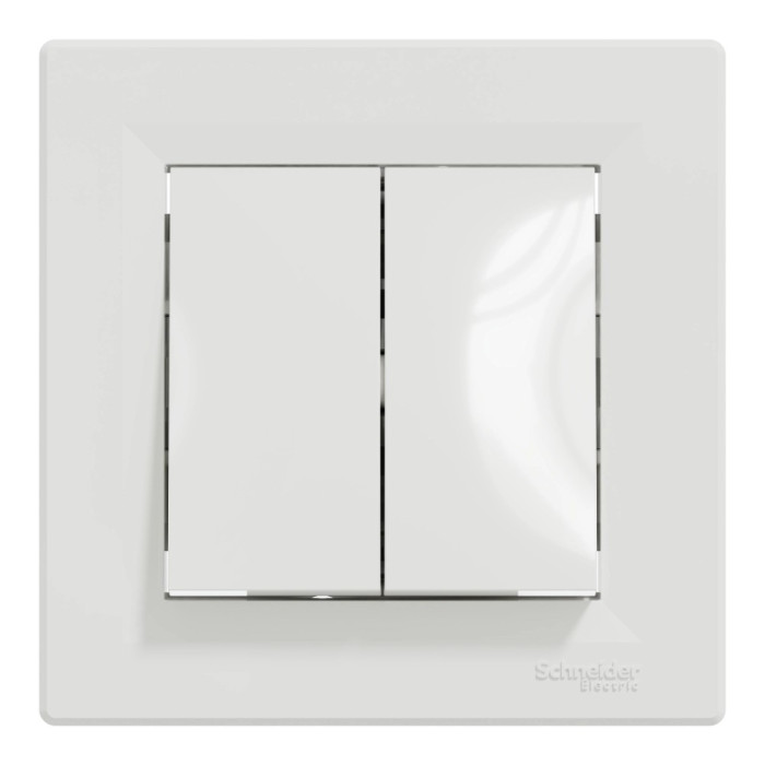 Вимикач 2-кл. білий прохідний Schneider Electric ASFORA EPH0600121