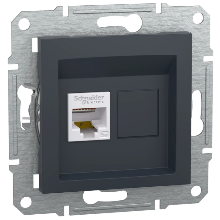 РОЗЕТКА КОМП'ЮТЕРНА RJ45 UTP КАТ. 5Е АНТРАЦИТ Schneider Electric Asfora EPH4300169