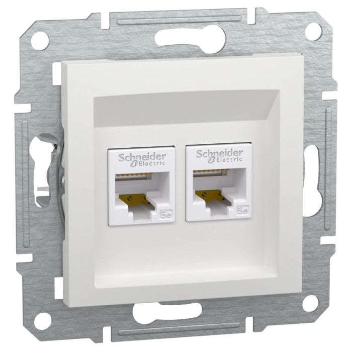 Розетка RJ45 подвійна Schneider Electric Asfora UTP 5E