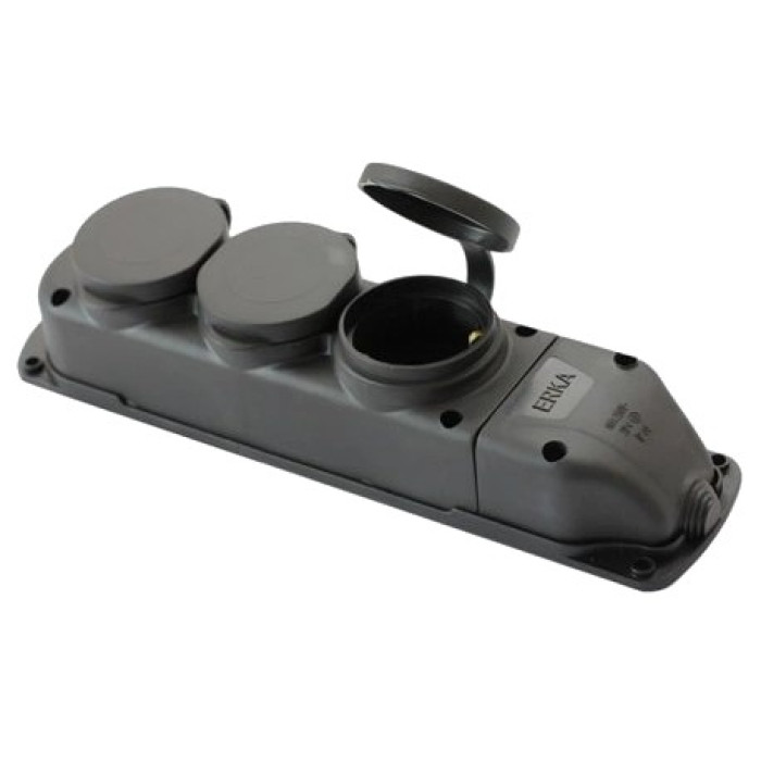 Колодка потрійна із заглушкою 3*16 (каучук) ERKA 6003