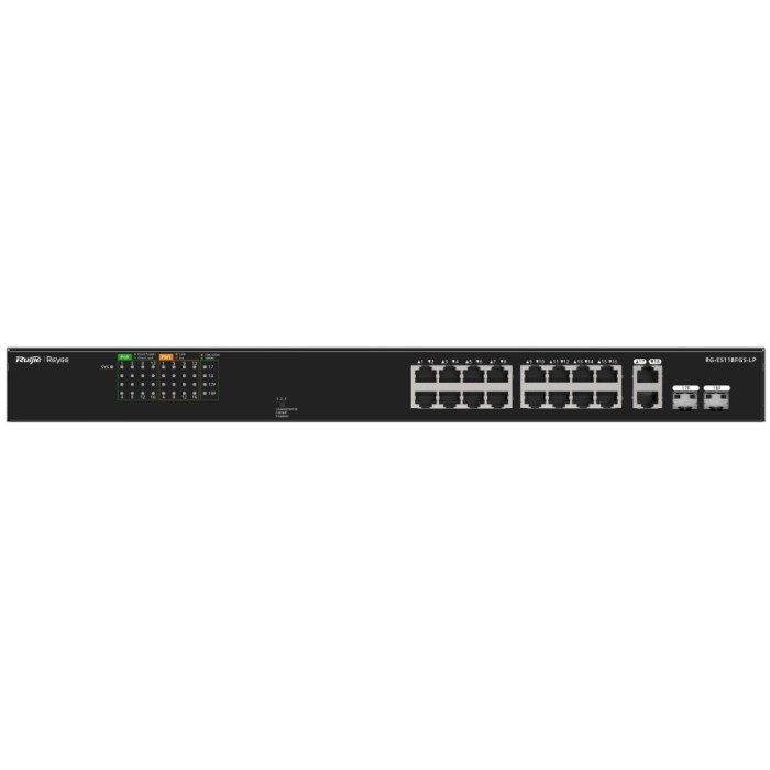 Комутатор 18 портів некерований Ruijie Reyee RG-ES118FGS-LP PoE