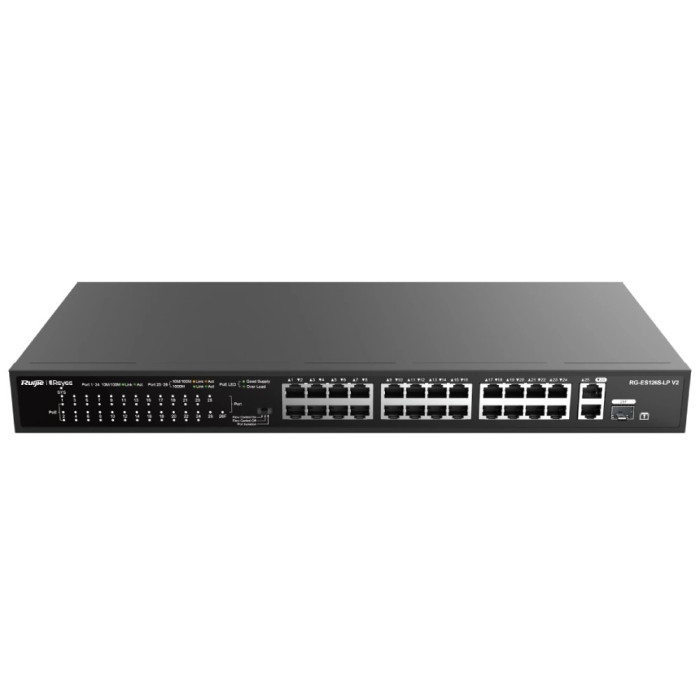 Комутатор 24 порти некерований Ruijie Reyee RG-ES126S-LP V2 PoE