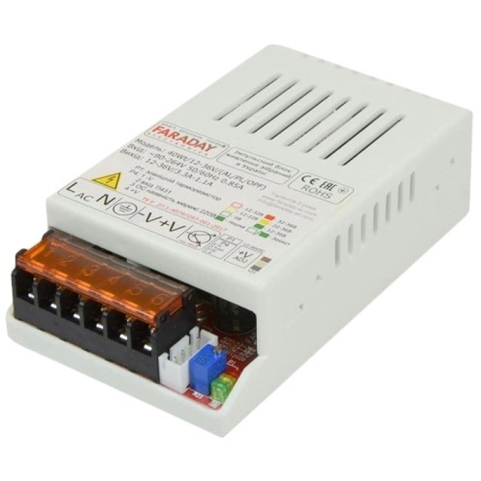Блок живлення Faraday Electronics 40Wt/12-36V/PL 11.8-37.5В 3.4-1.4А