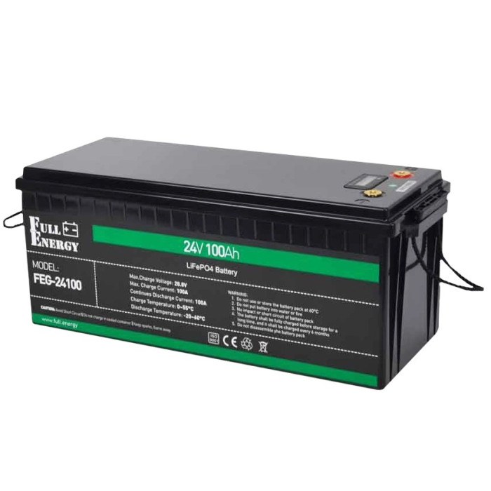 Акумулятор LiFePO4 24В 100А•г Full Energy FEG-24100 LiFePO4