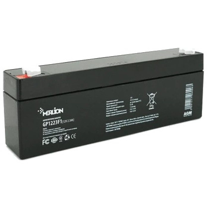 Свинцево-кислотна акумуляторна батарея MERLION GP1223F1 2.3А•г 12В