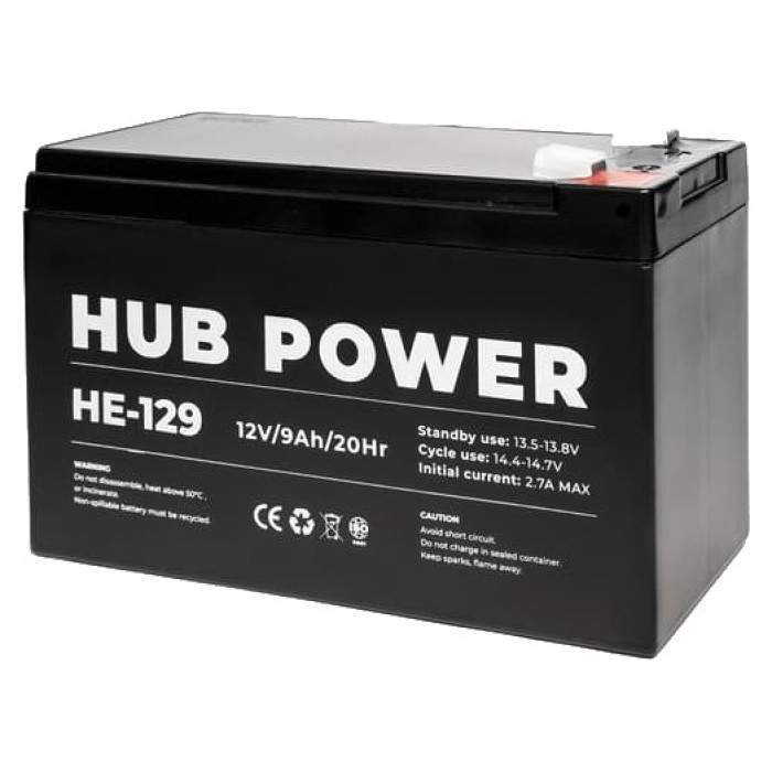 Акумуляторна батарея Hub Power HE-129 12V 9AH