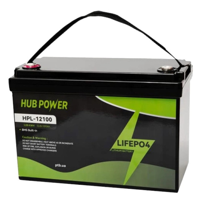Акумуляторна батарея Hub Power HPL-12100 LiFePO4 12В/100А•г