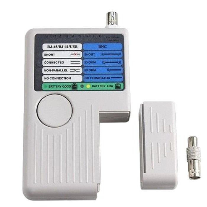 Тестер мережевий L&W RJ-45, RJ-12, USB та BNC