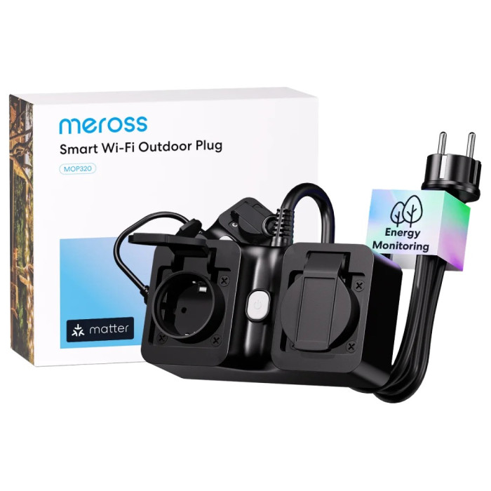 Смарт розетка вулична Meross Merros MOP320HK-EU (сумісна з Matter)