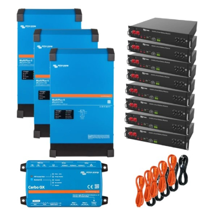 Система безперебійного живлення трифазна Victron Energy VictronEnergy MultiPlus-II + Dyness 12кВт 24кВт•г