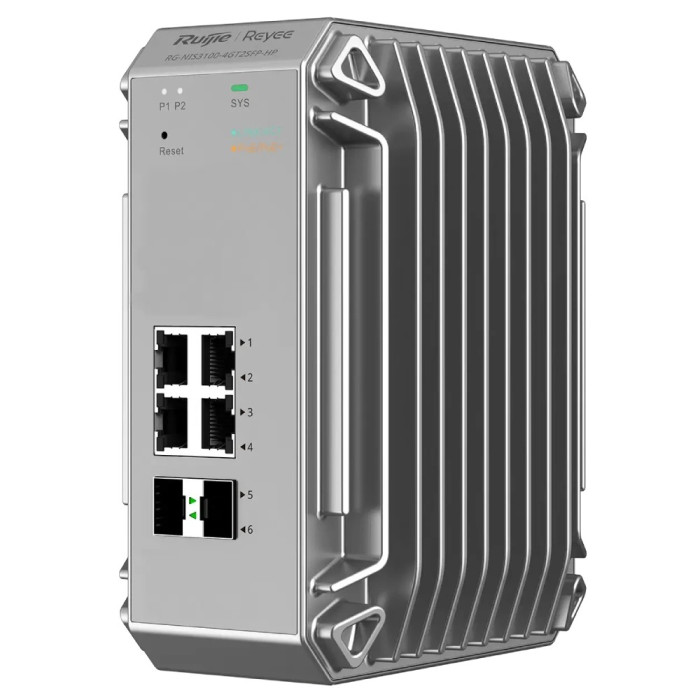 Комутатор 6 портів керований Ruijie RG-NIS3100-4GT2SFP-HP IP40