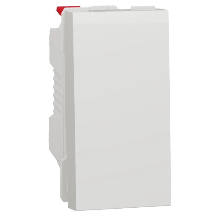 Вимикач 1-клавішний схема 1, 10А, 1 модуль білий Schneider Electric New Unica NU310118