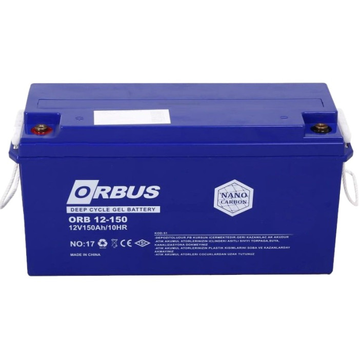 Свинцево-кислотна акумуляторна батарея ORBUS CG12150 150A•г 12В гелева
