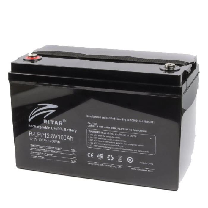 Акумуляторна батарея з bluetooth Ritar R-LFP12.8V100AH
