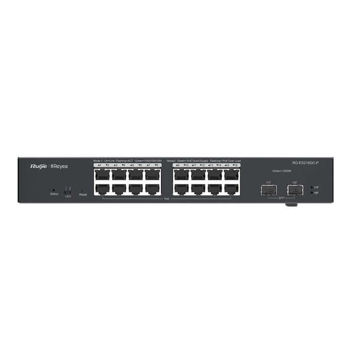 18-портовий гігабітний інтелектуальний POE комутатор Ruijie RG-ES218GC-P