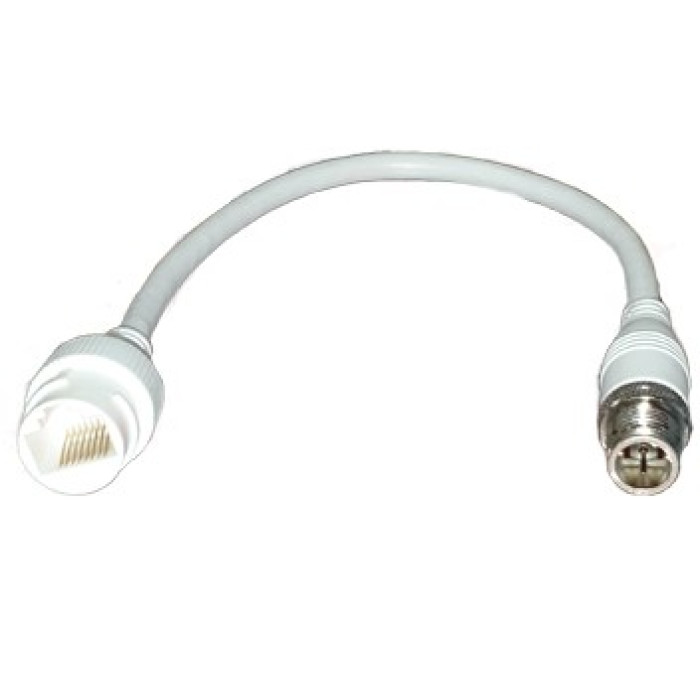Перехідник з RJ45 в F, для автомобільних IP камер Hikvision RJ45 to F