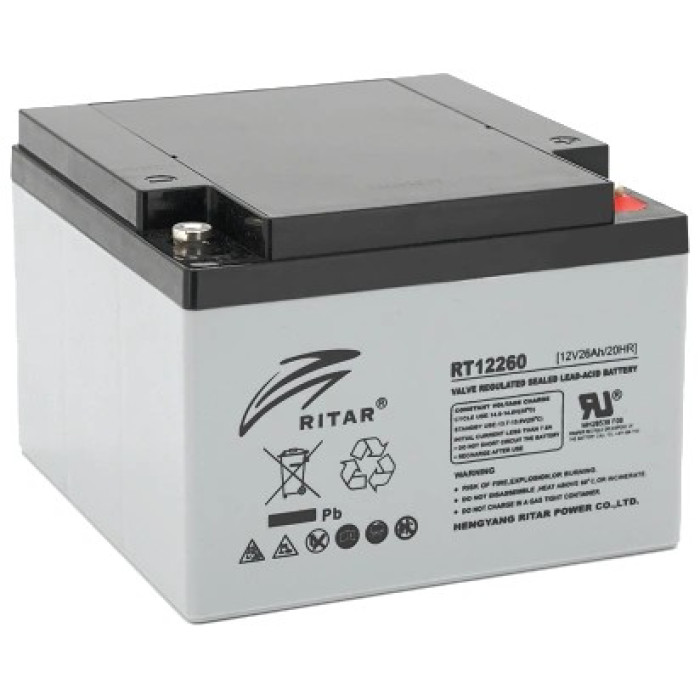 Свинцево-кислотна акумуляторна батарея RITAR RT12260 26A•г 12В