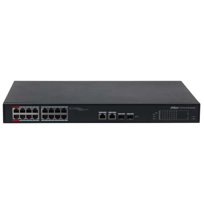 Комутатор 18 портів керований Dahua DH-S4101-16ET2GF-240-C PoE
