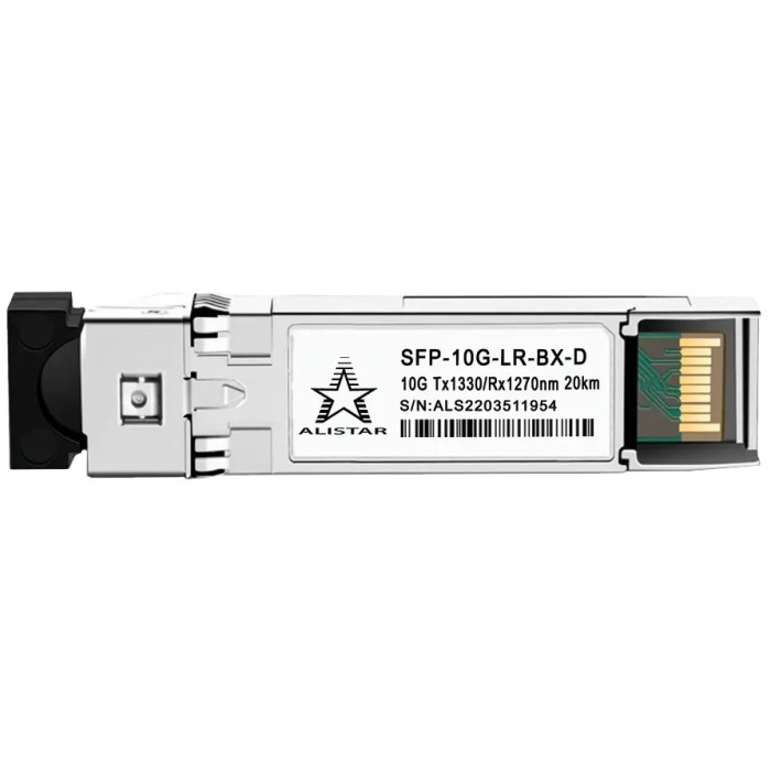 Модуль ALISTAR SFP-10G-LR-BX-D SFP+ 10G BASE-BX 1SM WDM LC 20KM TX1330/