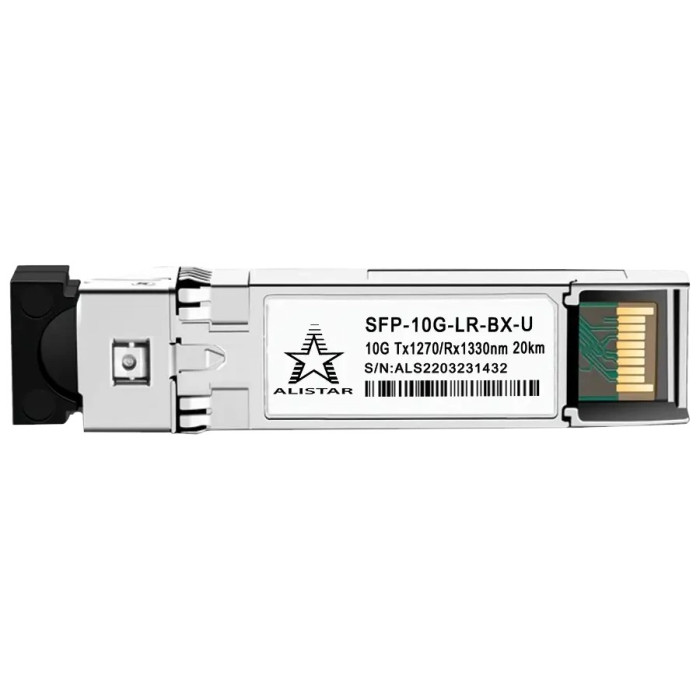 Модуль ALISTAR SFP-10G-LR-BX-U SFP+ 10G BASE-BX 1SM WDM LC 20KM TX1270/