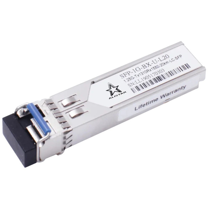 Модуль ALISTAR SFP-1G-BX-U-L20 SFP 1G 1SM WDM LC 20KM TX1310/RX1550nm D