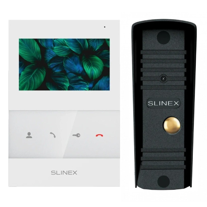 Комплект відеодомофону Slinex SQ-04 White + ML-16HR (чорний)