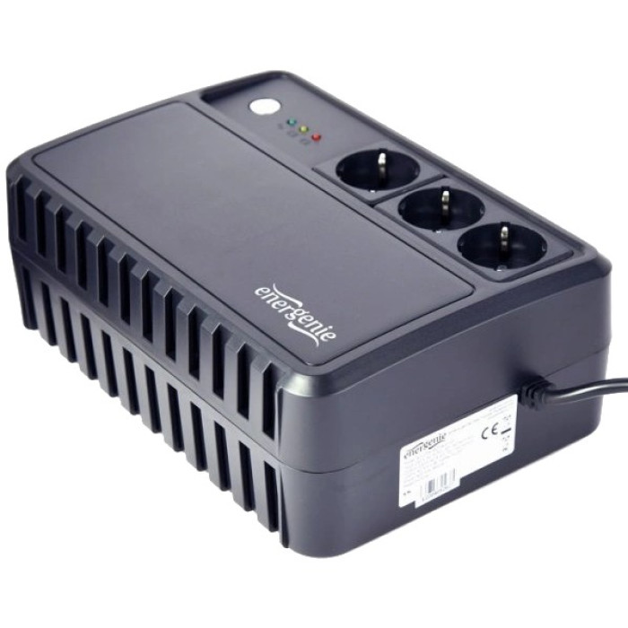 Джерело безперебійного живлення EnerGenie EG-UPS-3SDT600-01 600ВA апроксимована синусоїда