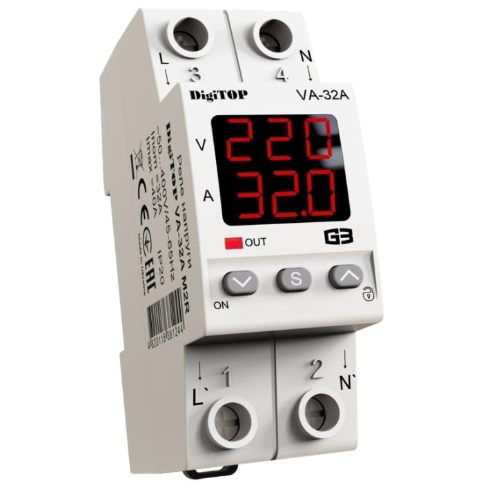 Реле напруги DigiTop VА-32A M2R