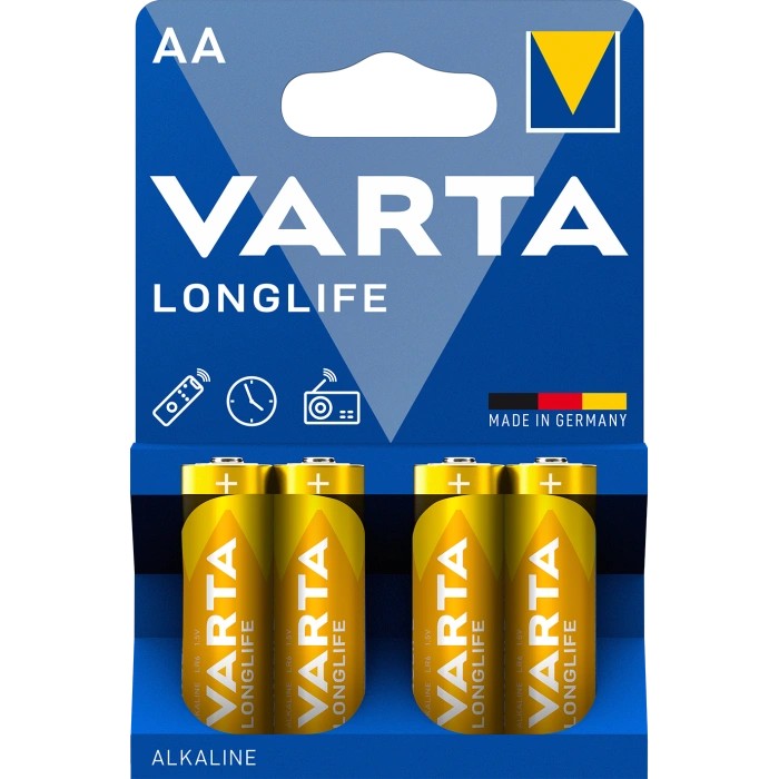 Батарейка AA VARTA LONGLIFE BLI 4 ALKALINE