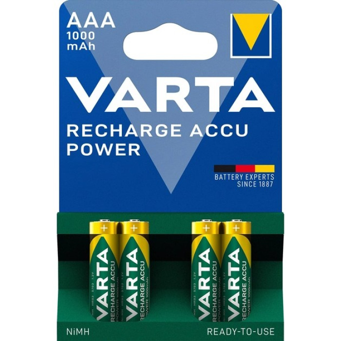 Акумулятор AAA VARTA RECHARGEABLE ACCU 1000mAh