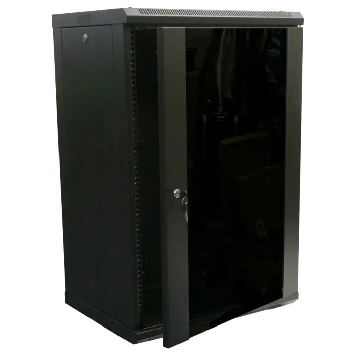 Шафа коммутаційна настінна 18U 600x450 розбірна Hypernet WMNC-18U-FLAT- BLACK