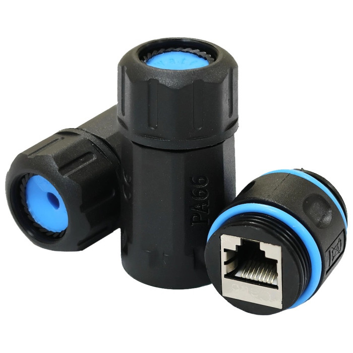Водонепроникний з'єднувач L&W LW IP68 RJ45-RJ45 STP кат.6