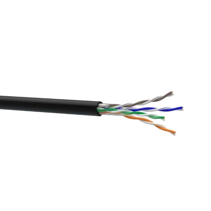 мідь зовнішній ЗЗКМ ЗЗКМ Кабель Cat. 5e U/UTP 4x2x24 AWG PE (К)(70910031) бухта 500м.