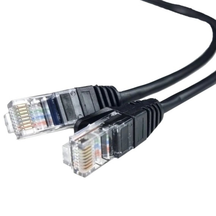 Патч-корд чорний 0.5м EServer UTP CAT5e