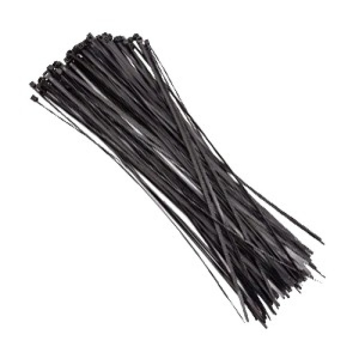 Хомут чорний Courbi 370х7,6 (100шт)