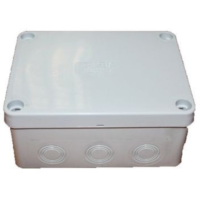 Коробка розподільна з кабель-вводами COURBI 150x110x70 серая