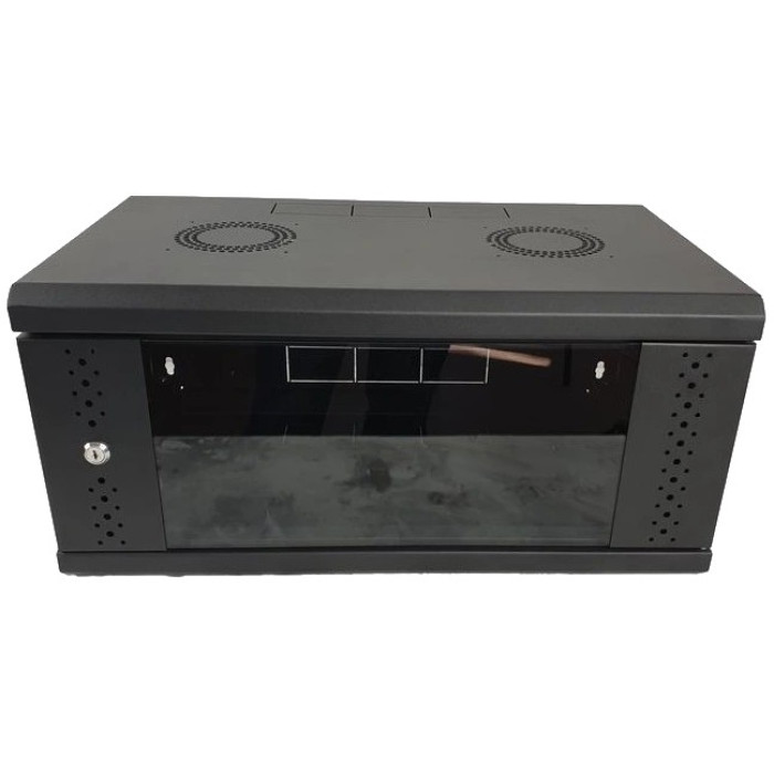 Шафа EServer 4U 600х350х284, скло, чорна