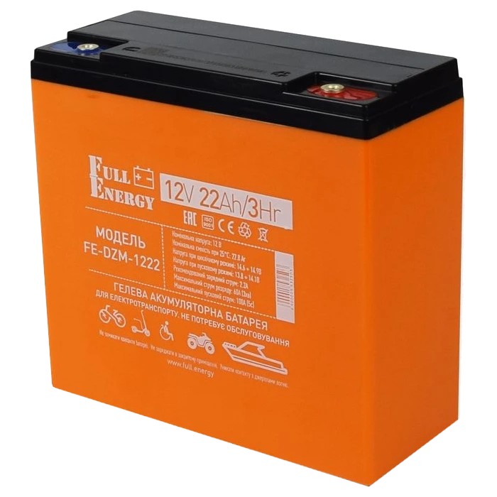 Акумулятор Full Energy FE-DZM-1222 12В 22А•год тяговий гелевий